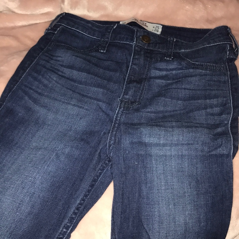High Waisted Dark Wash Hollister Skinny Jeans